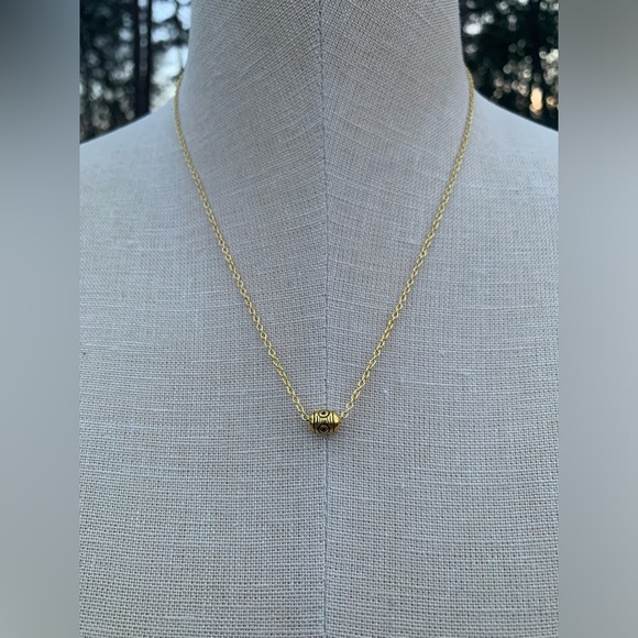 NWT Sterling Silver Plated Chain & Alloy Barrel Bead Charm Necklace - Picture 11 of 12